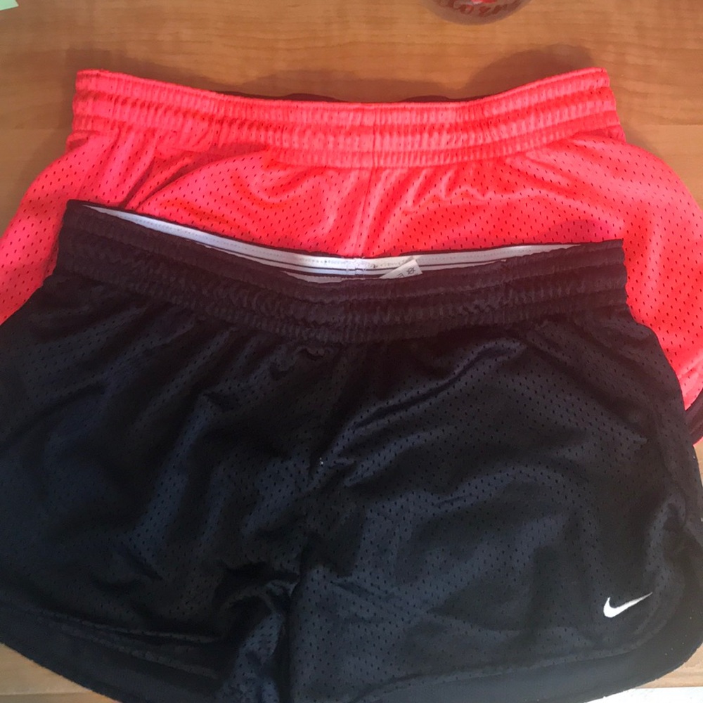 Two Nike Shorts! Hot pink and black!